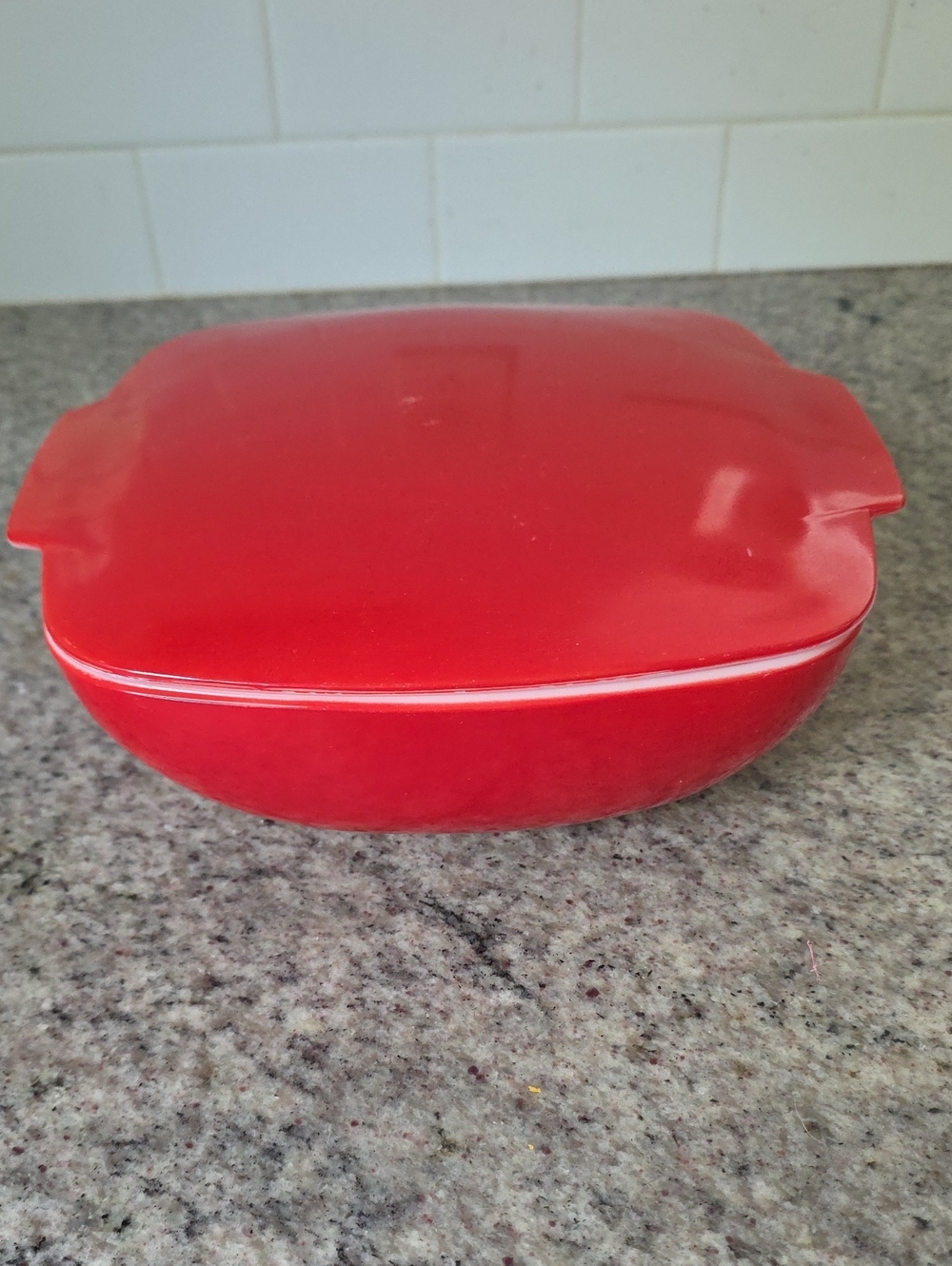 Pyrex Red Covered Casserole Dish